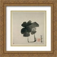thumbnail image 1 of Bada Shanren 2x Matted 20x20 Gold Ornate Framed Art Print 'Flower in Jar', 1 of 2