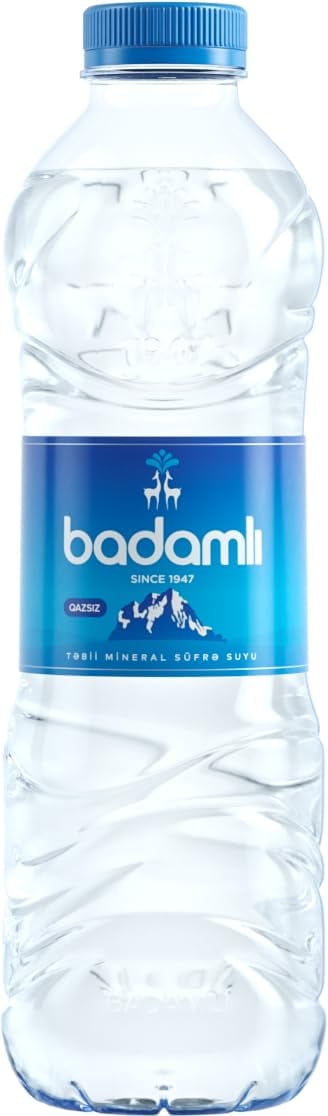 Badamlı Natural Spring Water pH 7.5, 16.9 fl oz (500ml), Daily Hydration, Natural Still Spring Water, Pack of 20