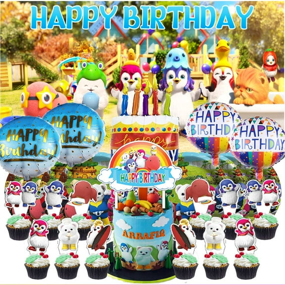 Badanamu 1st Tableware Balloons Cake Toppers Backdrop Banner Supplies Party Decor Plates Decorations