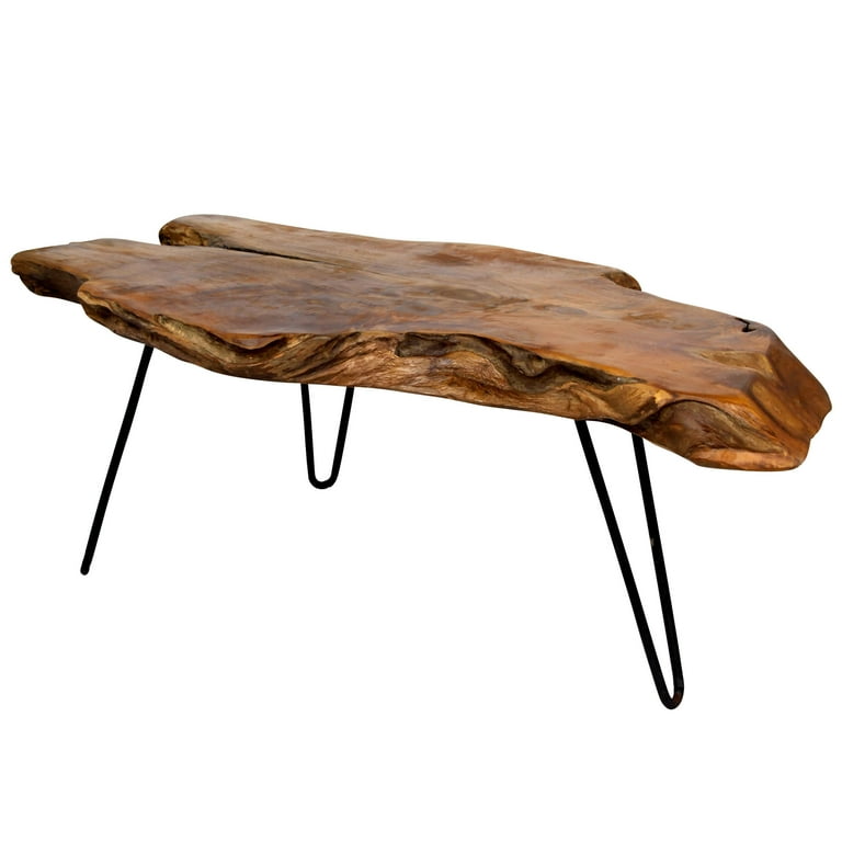 Badang Carving Coffee Table Natural Lacquer Finish Walmart