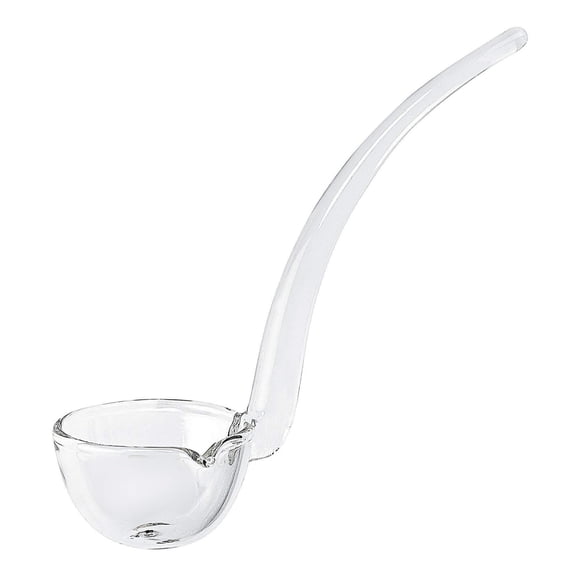 Badash 6" Small Glass Gravy Ladle, Artisan Heritage Mouth-Blown Lead-Free Crystal, Elegant Small Spoon-Sized Serving Clear Utensil perfect For Sauce & Salad Dressing, Presentation Packaging A101
