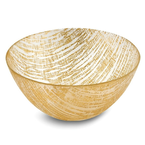 Badash Handcrafted Lead-free Crystal Secret Treasure Gold Line Bowl QGM23778