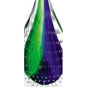 Murano Style Mouth Blown Teardrop Centerpiece on Crystal Base H12"