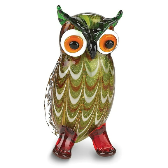 Badash Wise Owl Handcrafted Art Glass Figure QGM23772