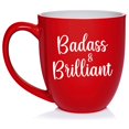 thumbnail image 1 of Badass And Brilliant Friend Coworker Graduation Boss Employee Gift Ceramic Coffee Mug Tea Cup Graducation Gift (16oz Red), 1 of 1