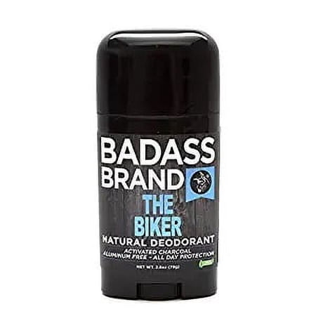Badass Beard Care's Badass Deodorant Stick - The Biker Scent, 2.6 oz - All Natural, Kills Odor Causing Bacteria and Absorb Excess Moisture, 10 Different Scents Available