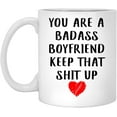 thumbnail image 1 of Badass Boyfriend Gifts for Birthday from Girlfriend Funny Fathers Day Mug Ideas for Him Cute Tea Cups Ceramic White 11oz, 1 of 5