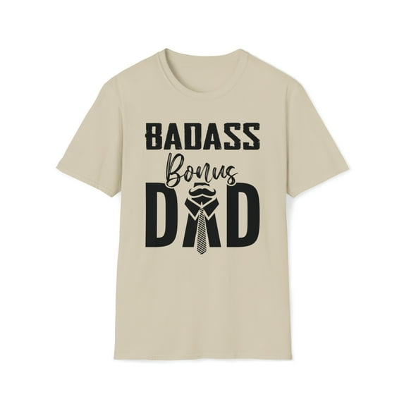 Badass Dad, Gildan Unisex Softstyle T-Shirt, Bonus Dad Graphic Shirt, S-3XL