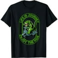 thumbnail image 1 of Badass Dino, Scooter, Vespa, Ride, Funny, Green T-Shirt, 1 of 5