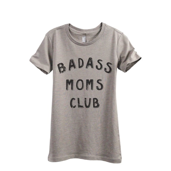 Badass MOMS Club Women's Fashion Relaxed T-Shirt Tee Heather Tan Large