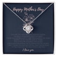 thumbnail image 1 of To My Badass Mom Necklace Badass Mom Gift Mother’s Day Gift Birthday Gift Gift from Daughter Gift from Son Birthday - Love Knot Necklace - Message Card & Gift Box, 1 of 5