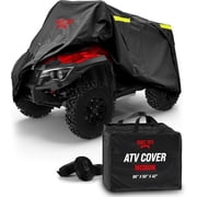 Badass Moto ATV Covers Waterproof Outdoor Heavy Duty, 4 Wheeler Cover   ATV Cover Four Wheeler Rip-Resistant, Night-Reflective Quad Cover, 4 Wheeler Accessories - NoZipper-Medium 85
