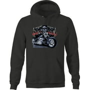 Badass Motorcycle Graphic Hoodies Xlarge Dark Gray