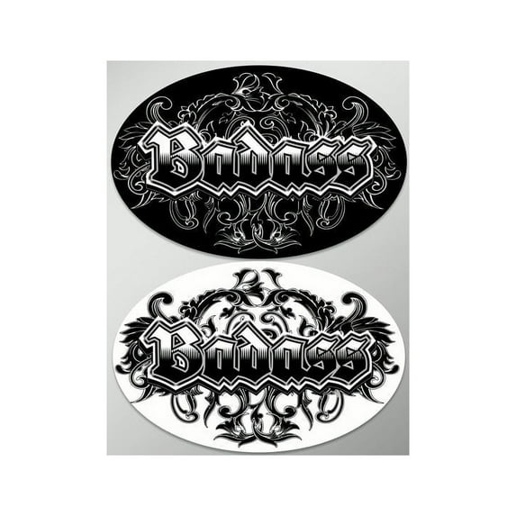 Badass Vinyl Decals Stickers | Cars Trucks Vans Walls Laptops Cups ( Two Pack)| Printed | 2 - 5.5 inch Decals | KCD936