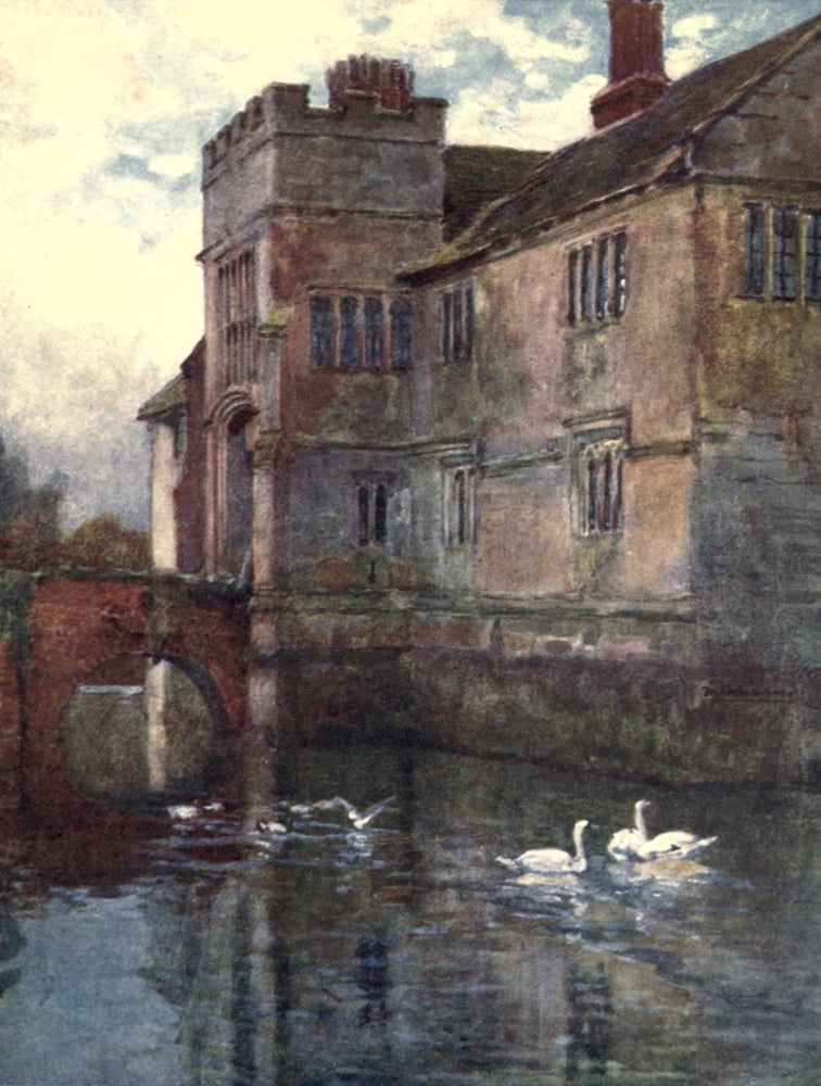 Baddesley Clinton Hall Canvas Art - F Whitehead (24 x 36)