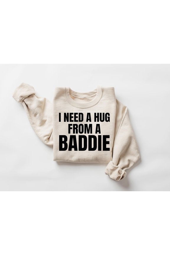 Baddie Quote Bold Statement Graphic Crewneck Sweatshirt