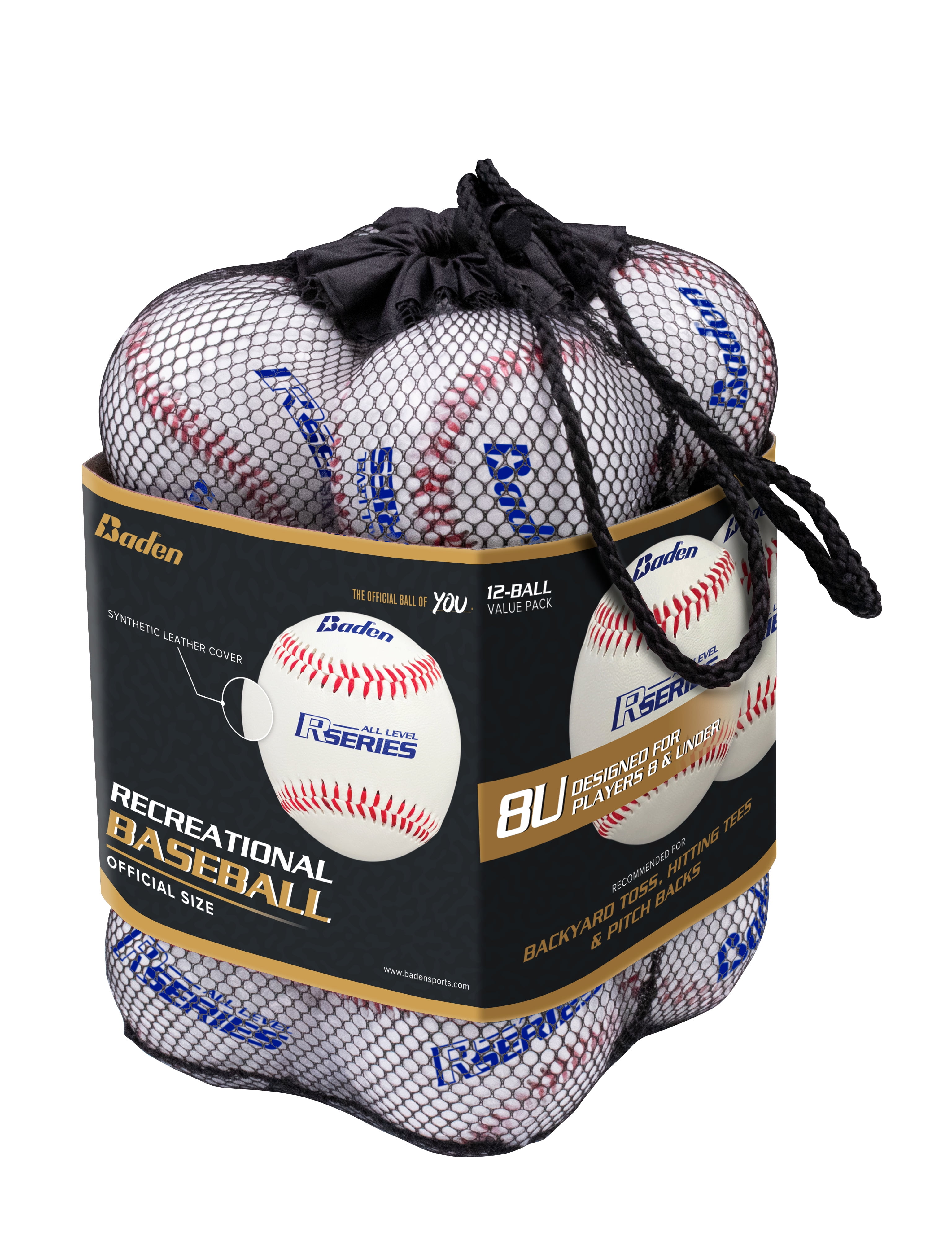 Baden | All Level R-Series | Recreation Practice Baseballs | Youth | Bag of 12