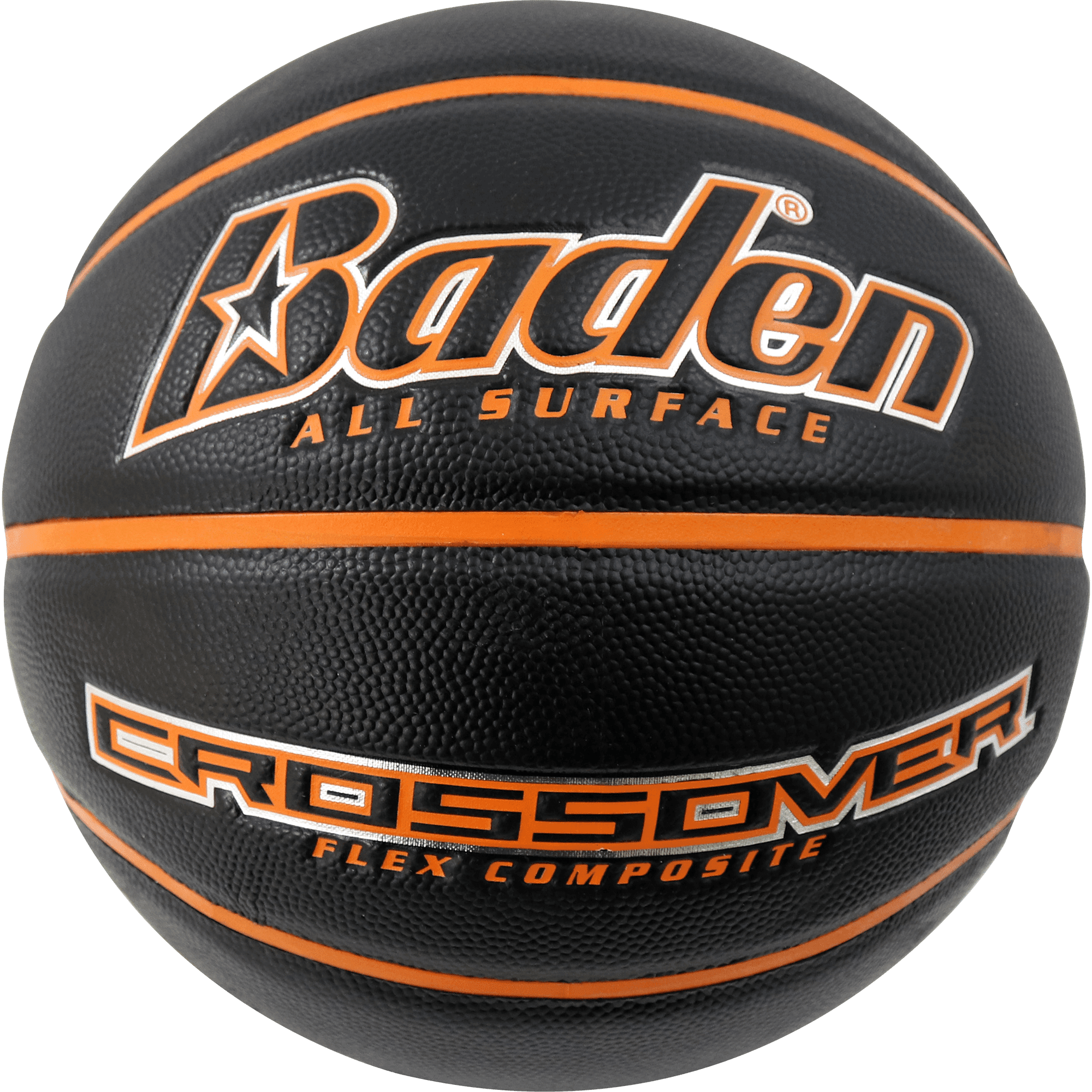 Baden Crossover Indoor/Outdoor Basketball-Black/Orange Size 6 