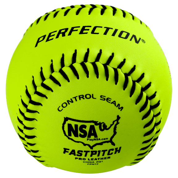 Baden Perfection 12" NSA Leather Fastpitch Softballs (One Dozen)
