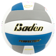 Baden Perfection Leather Volleyball, Blue/White/Grey