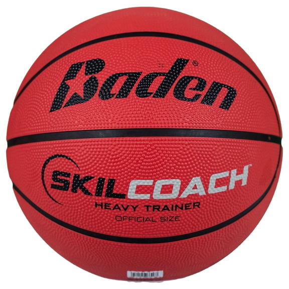 Baden Skilcoach Heavy Trainer Durable Rubber Training Basketball, Size 7 (29.5")
