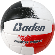 Baden Match Point Official Size Recreational Volleyball - Red/White/Black
