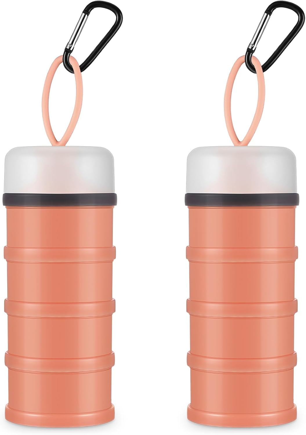 Baderke 2 Pcs Protein Powder Container with Funnels Stand, 4 Stackable ...