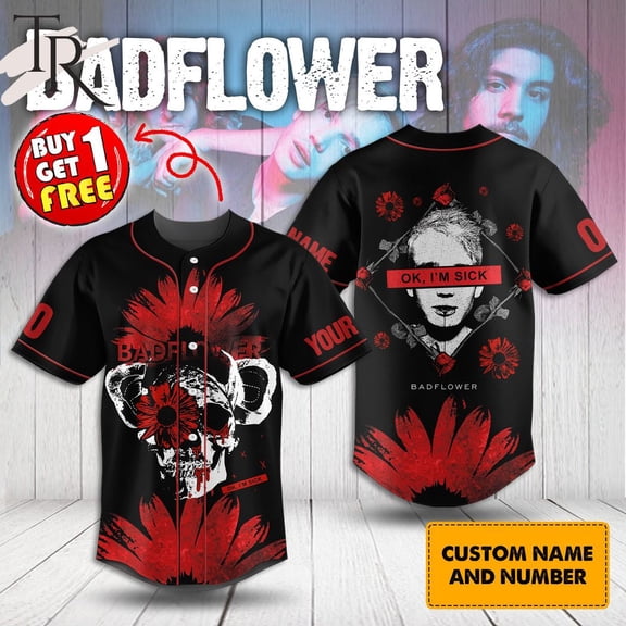 Badflower Ok, I'm Sick Custom Baseball Jersey