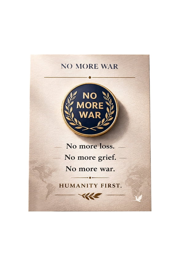 Badge for Advocating Peace and Opposing War – Stand For Peace Metal Lapel Pin, Anti War Statement Badge with Olive Branch Design, Humanity First Enamel Pin for Jackets, Hats & Backpacks