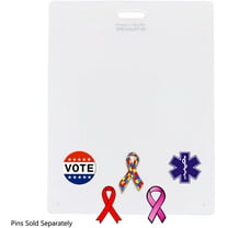 Badge Buddy Pin Holder for Nursing Pins - Horiztonal 7 Hole Blank White Card Backer - Display Your Cute, Funny, Trading, Award & Medical Pins - Great for Nurse, Doctor, Student, Staff by Specialist ID