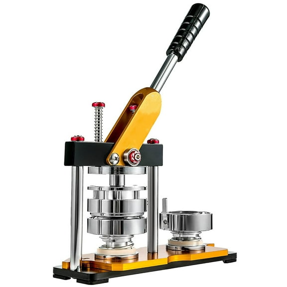 Badge Button Maker Machine with 100Pcs Button Parts, 58MM ,Easy to Use