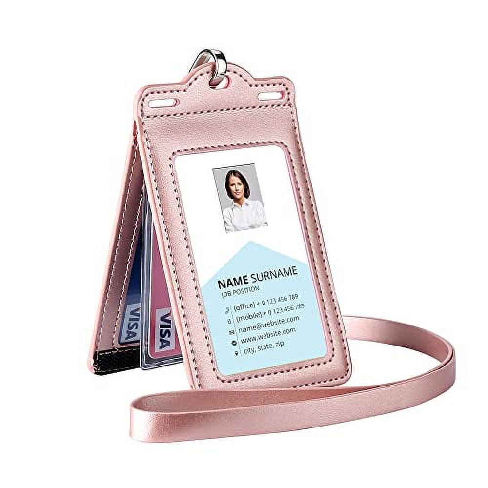 PU Leather Tri-fold Heavy Duty ID Card Holder For Badge Credit Card School Business Card Holder I.1219110038 - View #4