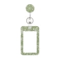 thumbnail image 1 of Badge Holder, Green Daisy Pattern Retractable, 1 Pack with Clip and Lanyard Reel, for ID Card Work Badge Bus Pass Driver License School Office Use, 1 of 5