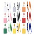 thumbnail image 1 of Badge Holder with Lanyard Retractable Reel,Vertical Slide Clear ID Card Case,All-in-One Durable Comfortable Neck Strap for Employee Office Commute Daily Use Black, 1 of 9
