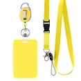 thumbnail image 1 of Badge Holder with Retractable Lanyard, Vertical ID Card Sleeve for Employees and Students, Durable Neck Strap for Bus Passes and Work Badges A664_Yellow, 1 of 8