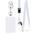 thumbnail image 1 of Badge Holder with Retractable Lanyard, Vertical ID Card Sleeve for Employees and Students, Durable Neck Strap for Bus Passes and Work Badges A666_White, 1 of 8