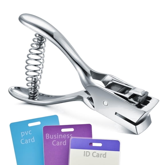 Badge Hole Punch, Slot Tag Puncher for ID Card, Oval Hole Punch for Cardstock, Luggage & Name Tags, 15mm x 3mm