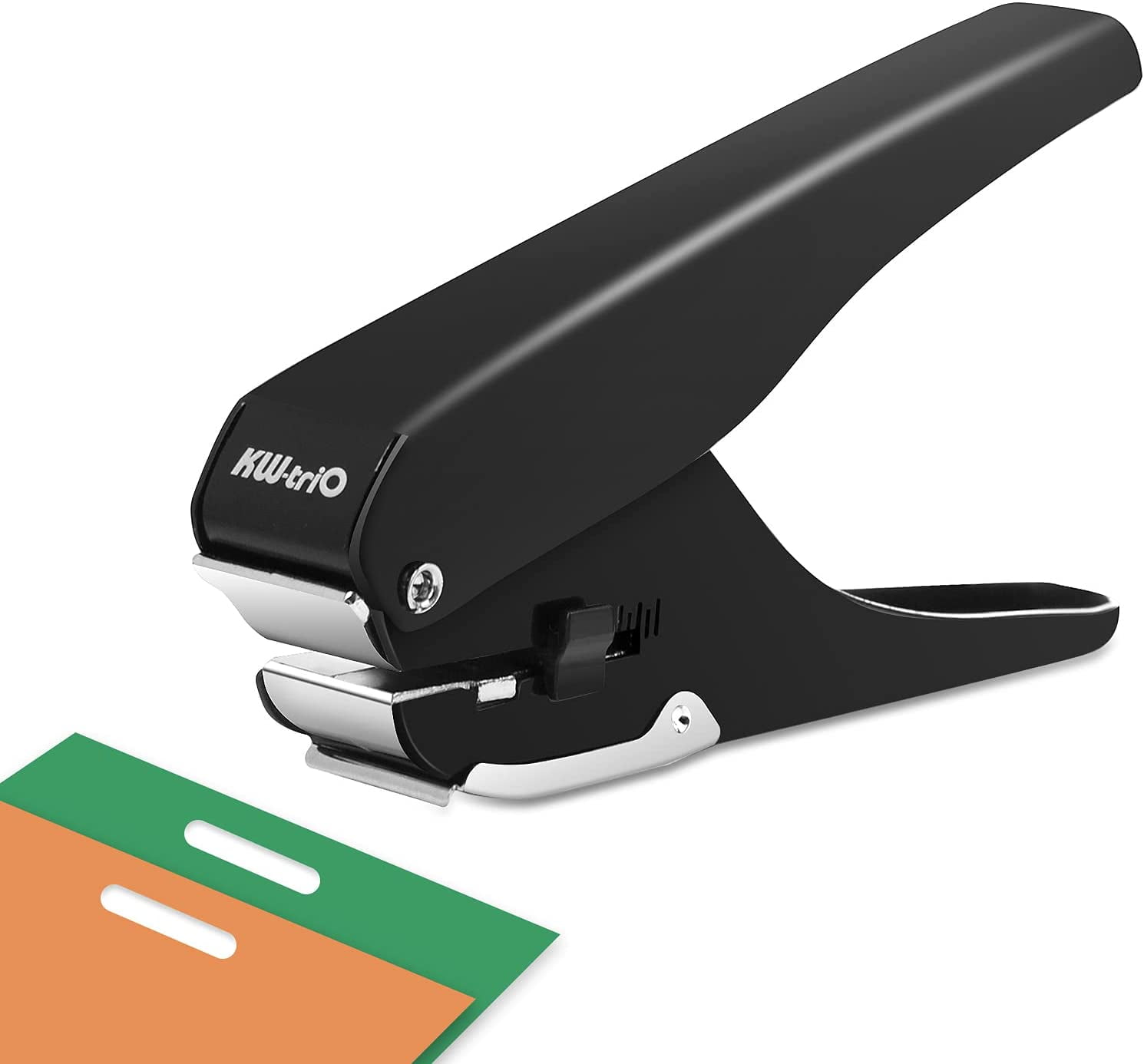 Single Hole Punch, Heavy Duty Hole Puncher for Crafts Tags Paper ID Cards  PVC Cardboard (1/4 Inch Hole)
