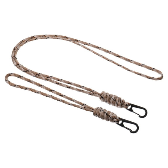 Badge Lanyard with Keychain Clip Necklace Wrist Cord Strap Metal Clasp for Keys, Camouflage Beige 2 Pack