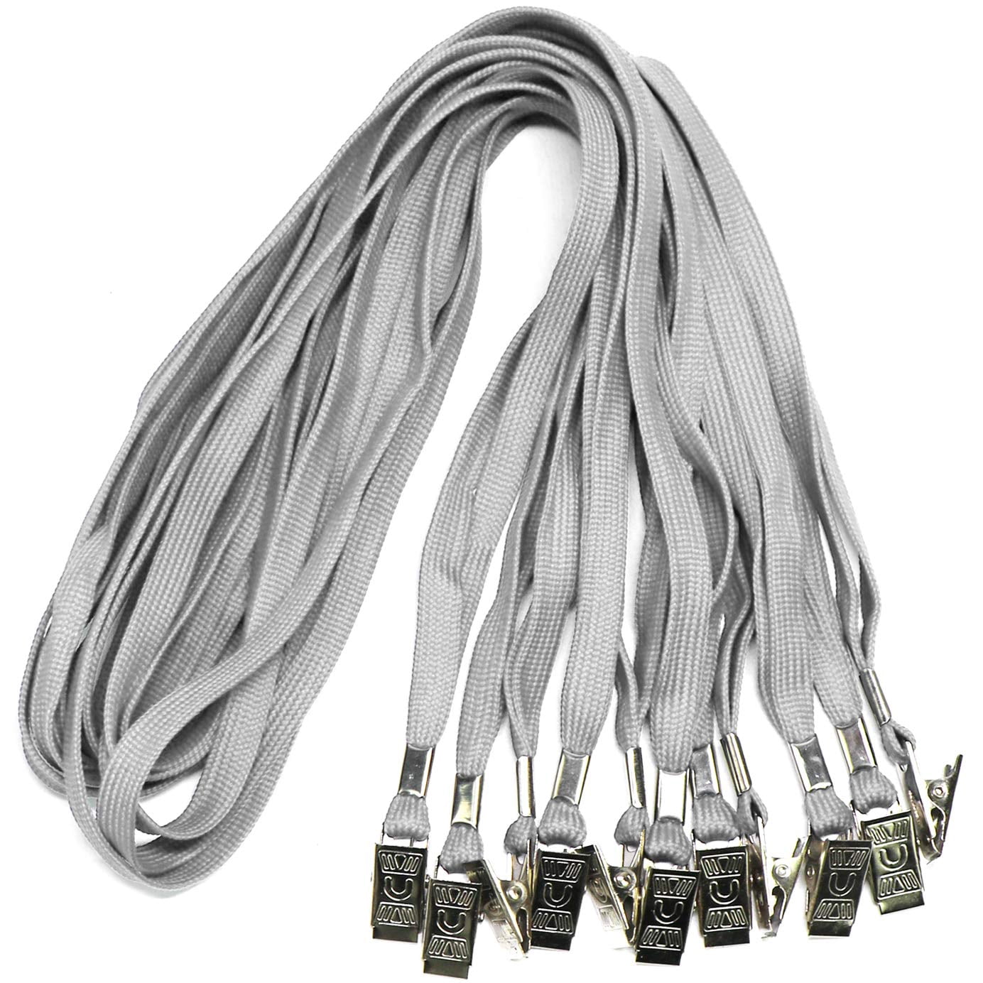 Badge Lanyards Neck Bulk Cruise Lanyard With Clip For Id Card Name Tags Holders (gray  50 Pack)