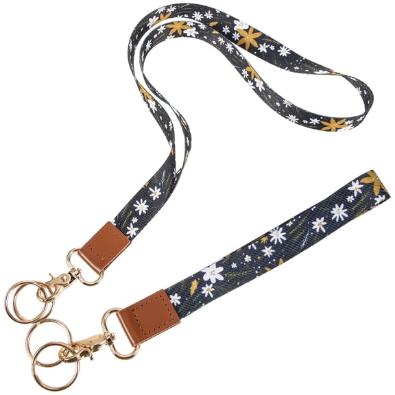 Badge Lanyards for Women Wrist Strap Key Ring Fresh Korean Rings Cellphone Id Card Holders Badges
