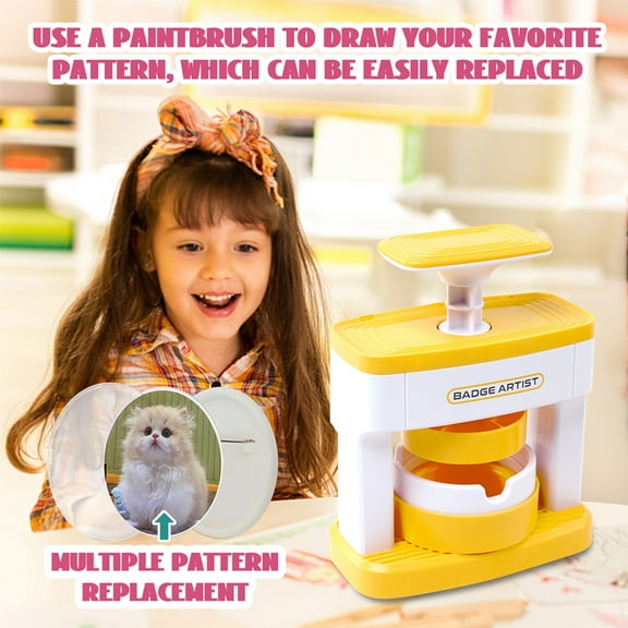 Badge Maker,Kit Kids With 48pcs 55mm/2.16in Diy Punch Kit Diy Pin Pictures And 48pcs Button And 1pcs Circle Maker Kit Pin Button Kids 55mm/2.16in Kit With 48pcs Pictures Press Punch 98pcs kit