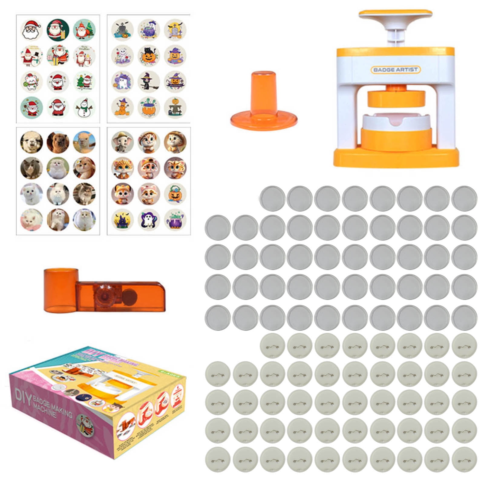 Badge Maker Machine Pin Button Maker Press Machine with Strong Card Press Function for Quality and Stability Button