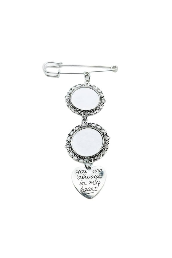 Badge Pin Single Sided Printing Pendant Brooch Alloy Heat Transfer Brooch for Personalization