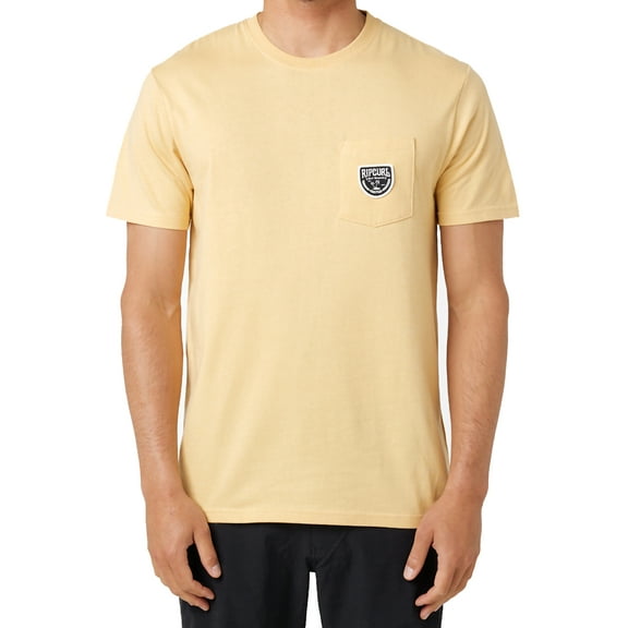 Badge Short Sleeve T-Shirt [Washed Yellow]