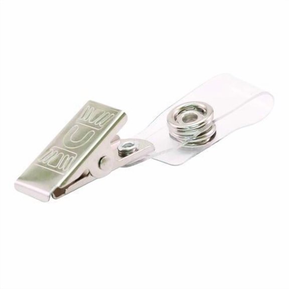 Badge Straps with Clips, 0.38" x 2.75", Clear, 25/Pack | Bundle of 5
