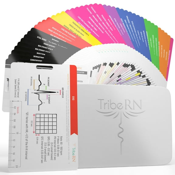 BadgeGuru Set 2.0 by Tribe RN - Nursing School Essentials Badge Reference Cards (Vertical)