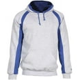thumbnail image 1 of Badger 1262 Hook Hooded Sweatshirt, Oxford and Royal, Extra Small, 1 of 3