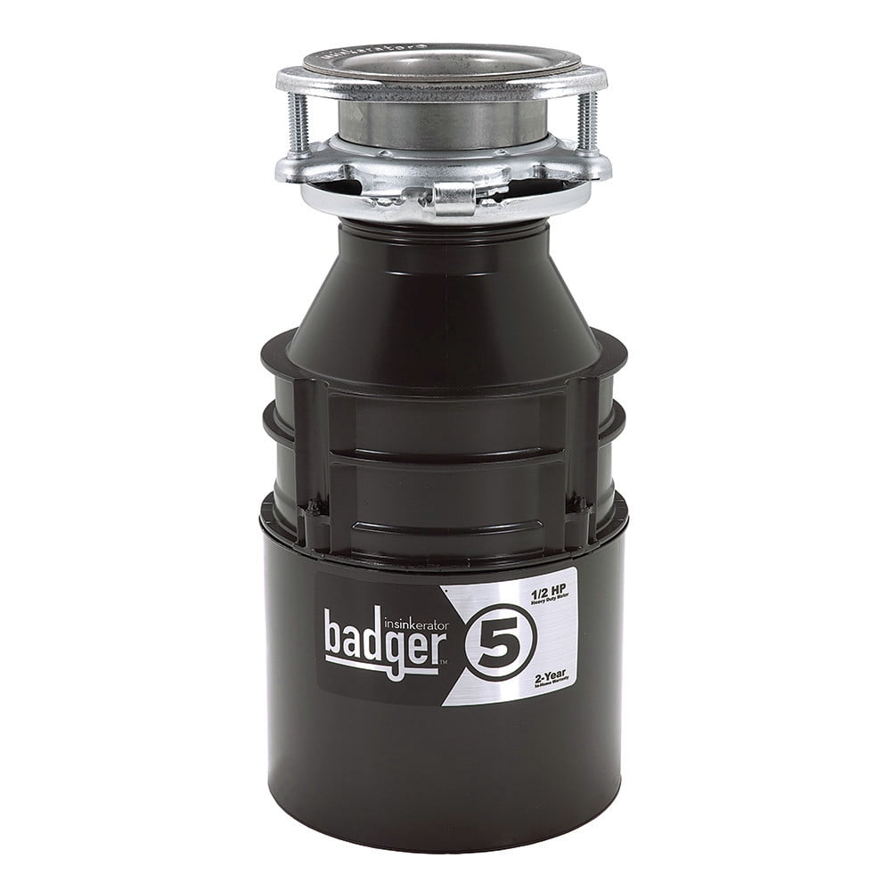 Badger 5 Electric Kitchen Garbage Disposal Unit with Cord, 1/2 HP