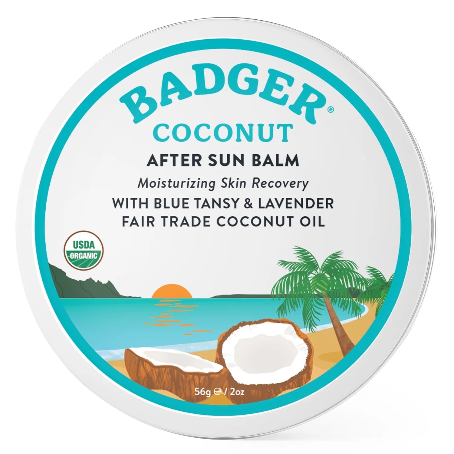 Badger After Sun Balm, Coconut, 2 oz